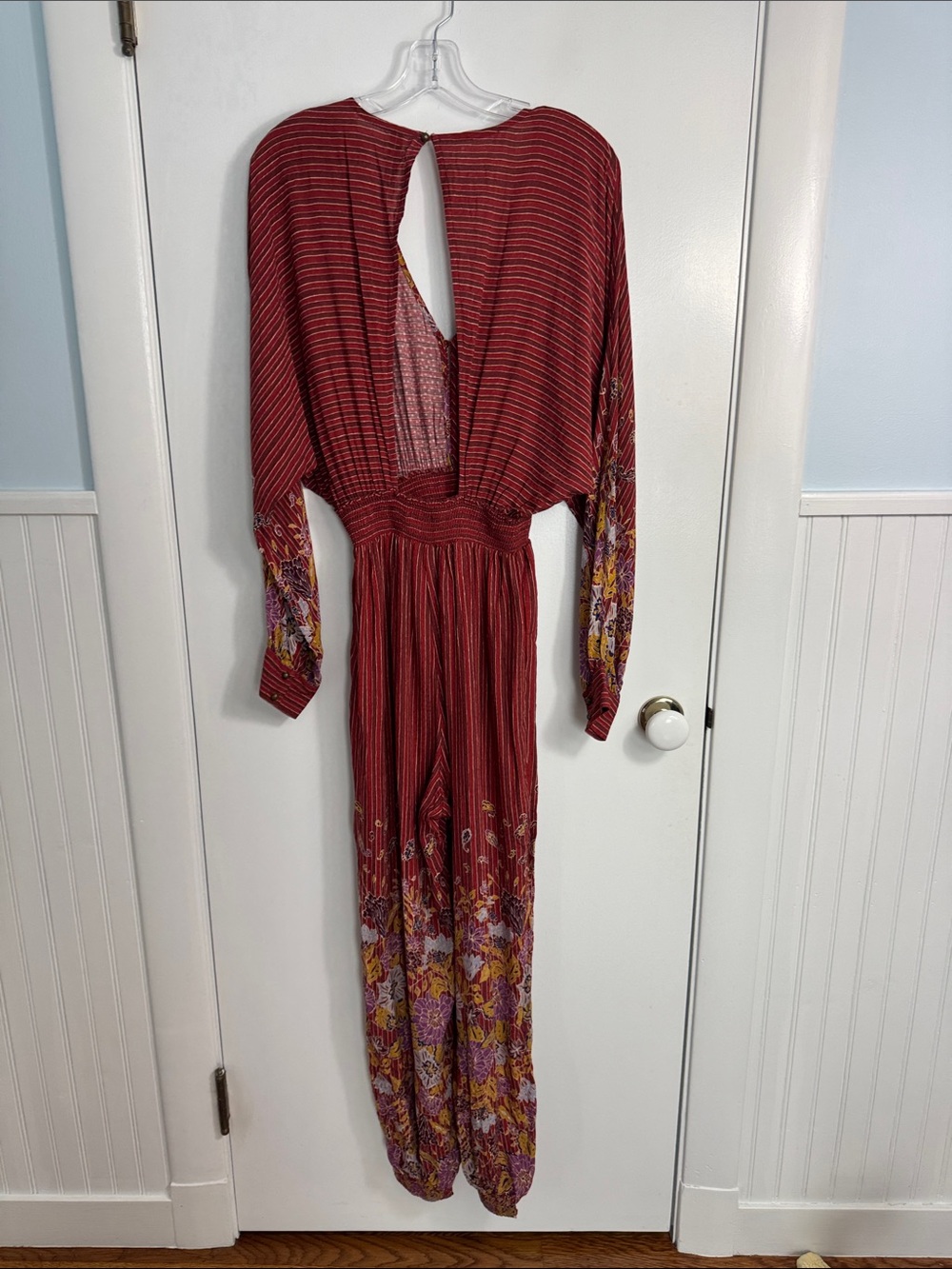 Anthropologie Breezy Open-Back Jumpsuit Size Small Boho Floral - Picture 3 of 10
